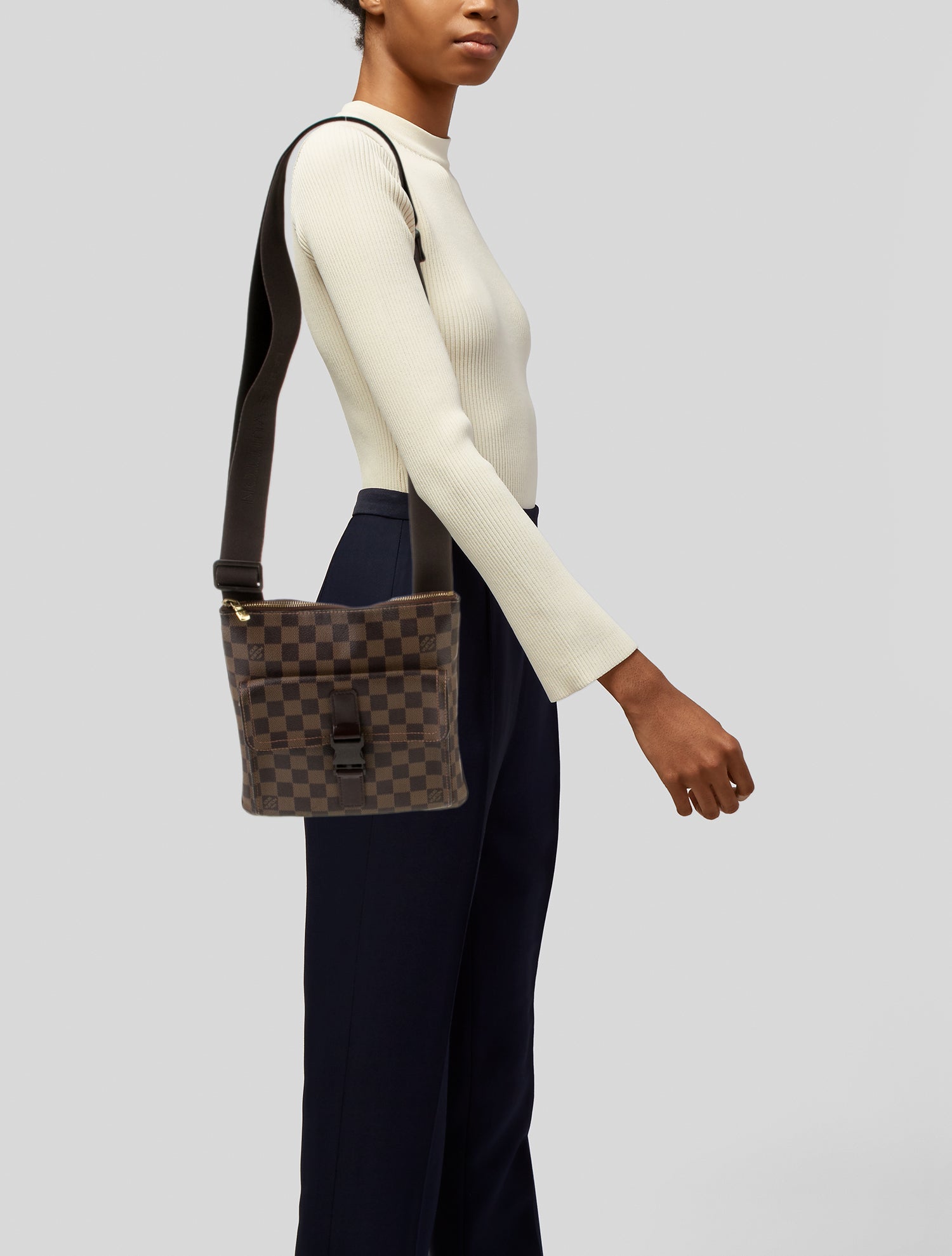 Louis Vuitton Damier Ebene Messenger Bag Vintage